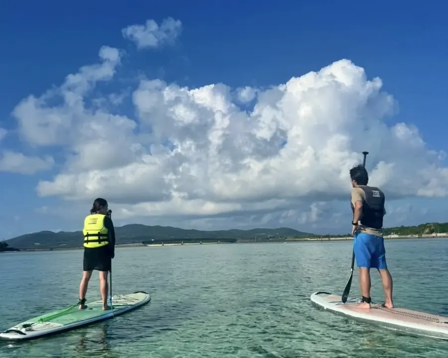 久米島での体験の様子